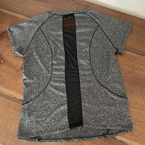 DIBAOLONG BLACK MESH ATHLETIC YOGA TOP Sz. Md